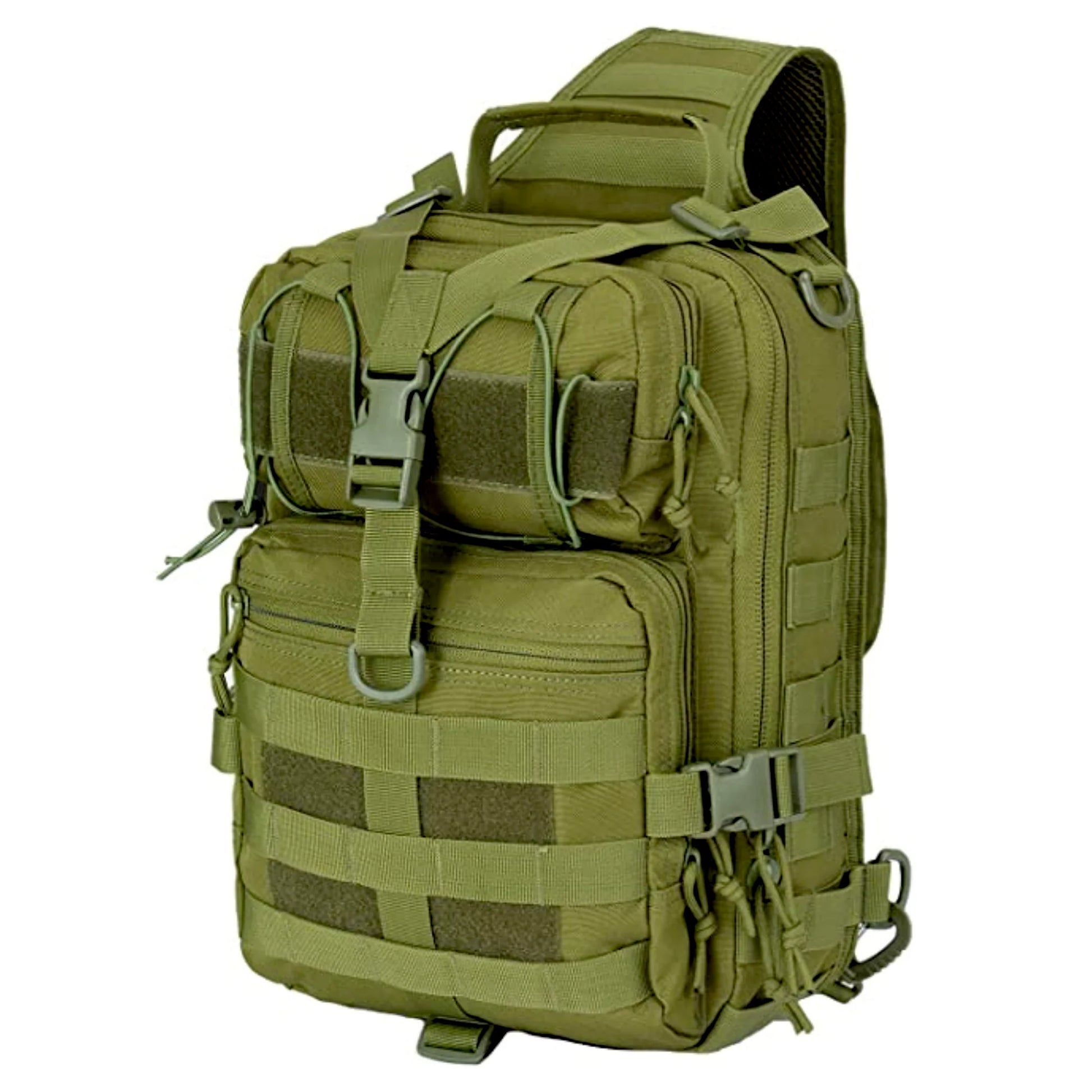 Jupitergear Tactical Military Sling Backpack 15L Shoulder Bag Molle Outdoor Daypack Backpack with Adjustable Strap
