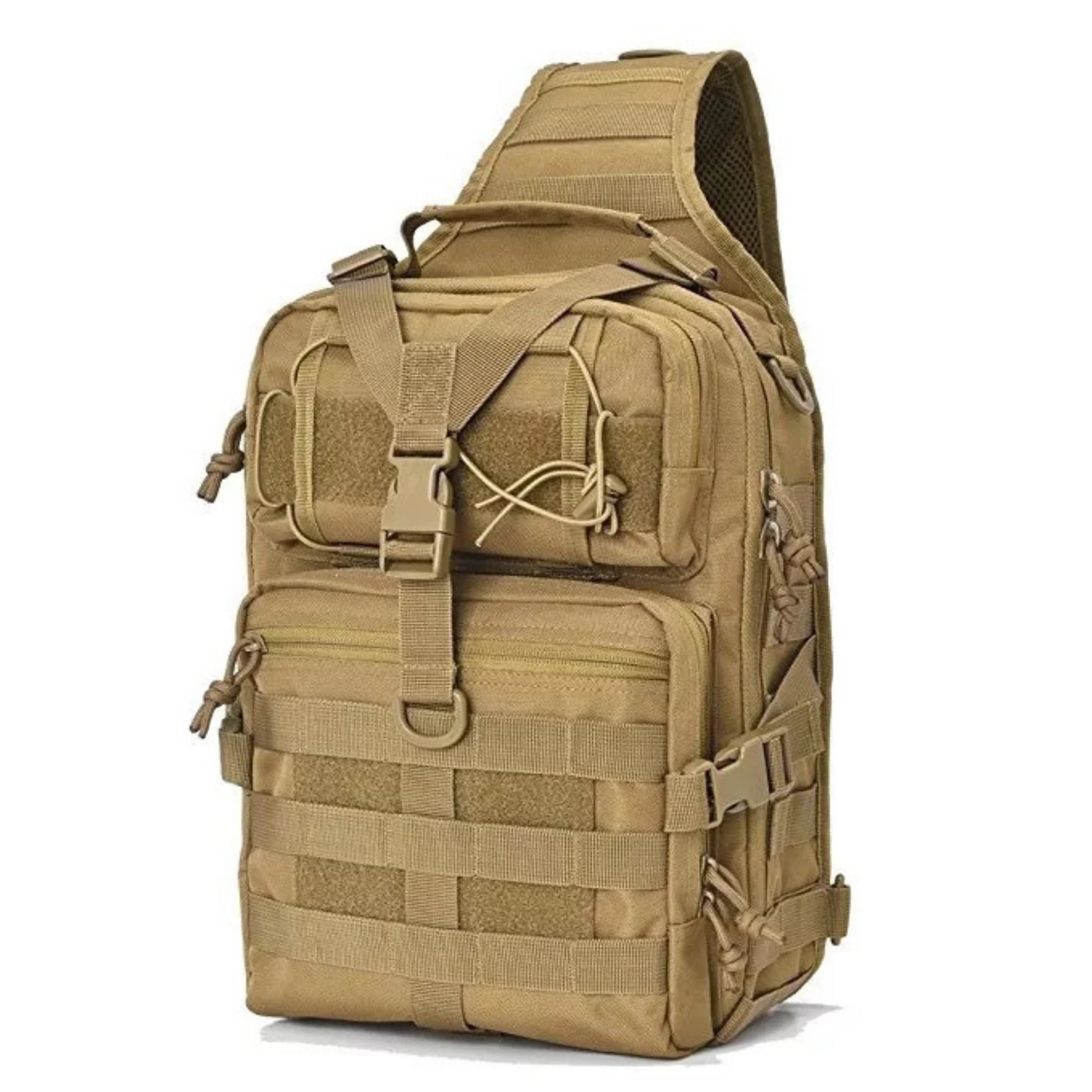 Jupitergear Tactical Military Sling Backpack 15L Shoulder Bag Molle Outdoor Daypack Backpack with Adjustable Strap