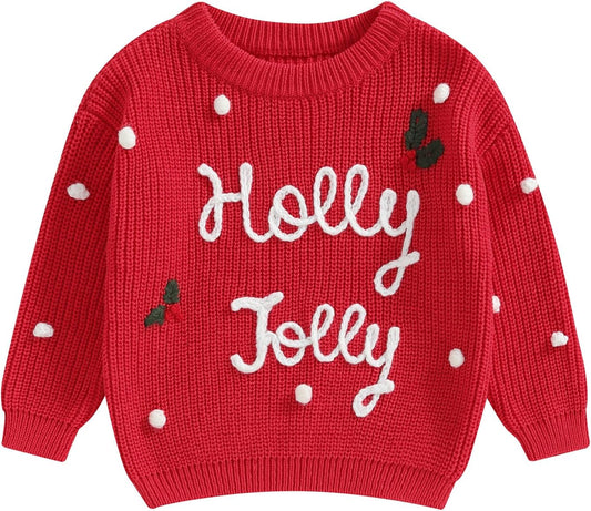 Baby Girl Boy Knit Sweater Blouse Pullover Sweatshirt Warm Crewneck Long Sleeve Tops for Infant Toddler